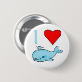 I Hart walvisproducten Ronde Button 5,7 Cm (Voorkant /achterkant)