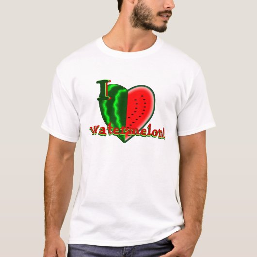 I (hart) Watermeloen T-shirt (Voorkant)