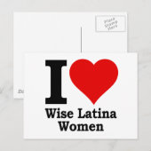 I (hart) Wise Latina Women Briefkaart (Voorkant / Achterkant)