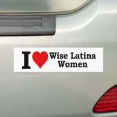 I (hart) Wise Latina Women Bumpersticker (Op auto)