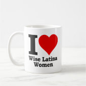 I (hart) Wise Latina Women Koffiemok (Links)