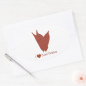 I hart zoete aardappelen ovale sticker (Envelop)
