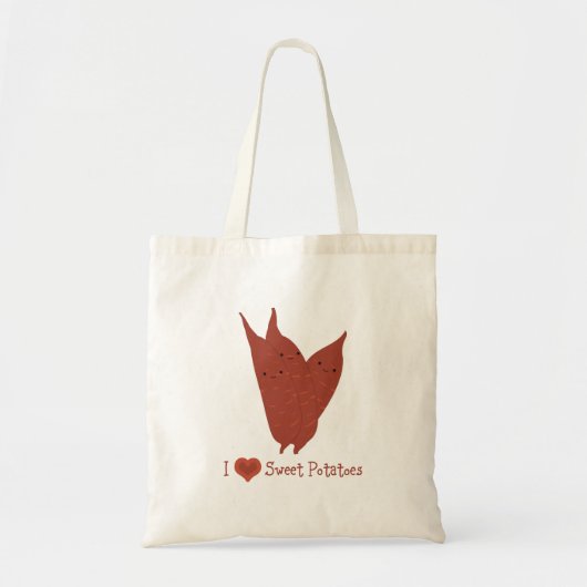 I hart zoete aardappelen tote bag (Voorkant)