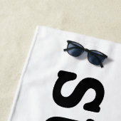 I hart zonsondergangen wit strand handdoek cadeau (In situ)