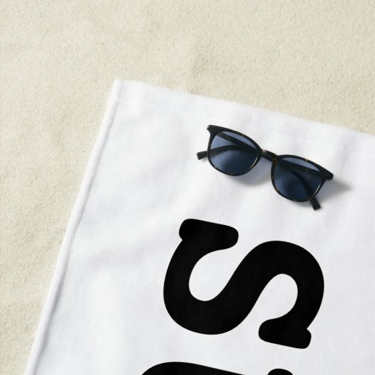 I hart zonsondergangen wit strand handdoek cadeau (In situ)