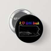 I *hart* zuurgesteente knop ronde button 5,7 cm (Voorkant /achterkant)