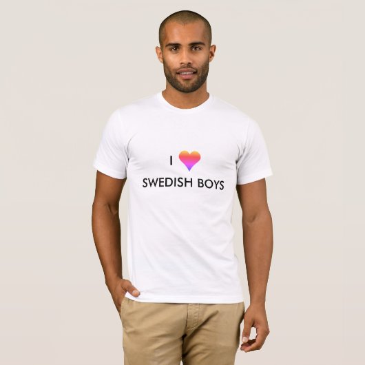 i hart zweedse jongens t-shirt (Voorkant volledig)