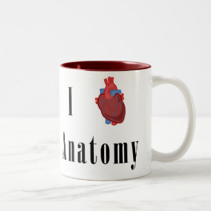 I * Hartaandoeningen * Anatomie Tweekleurige Koffiemok
