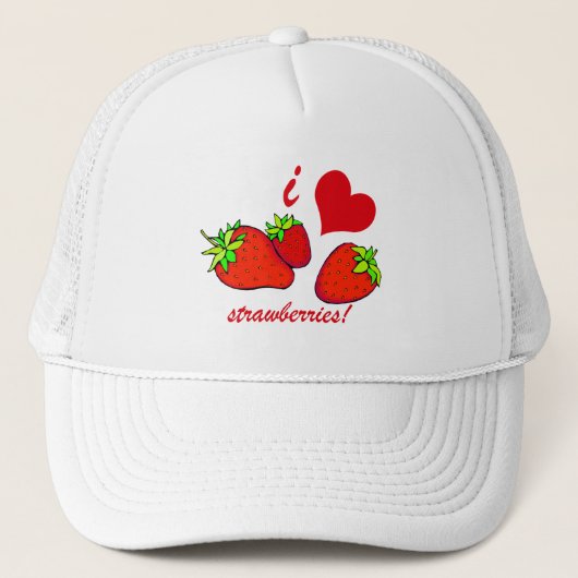 I hartaardbeien trucker pet (Voorkant)