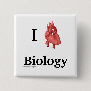 i hartbiologie knop vierkante button 5,1 cm