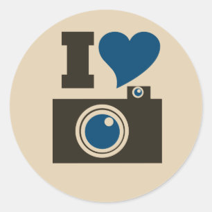 I Hartcamera Ronde Sticker