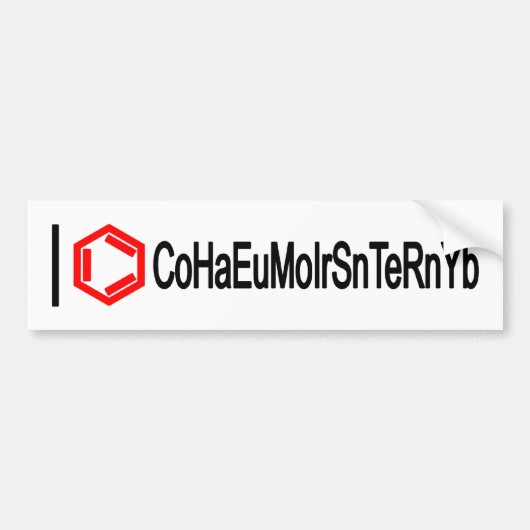 I hartchemie bumpersticker (Voorkant)