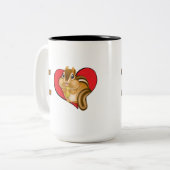 I hartchipmuntjes tweekleurige koffiemok (Voorkant links)