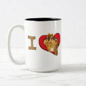I hartchipmuntjes tweekleurige koffiemok (Links)