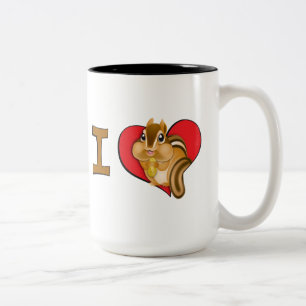 I hartchipmuntjes tweekleurige koffiemok