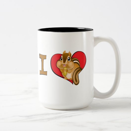 I hartchipmuntjes tweekleurige koffiemok (Rechts)