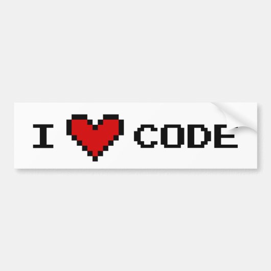 I hartcode autobumper sticker voor programmeur (Voorkant)