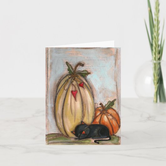 I Harte kranen en Herfst - blanco notiecard Kaart (Voorkant)