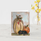 I Harte kranen en Herfst - blanco notiecard Kaart (Gele Bloem)