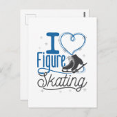 I Hartfiguur Skating Briefkaart (Voorkant / Achterkant)