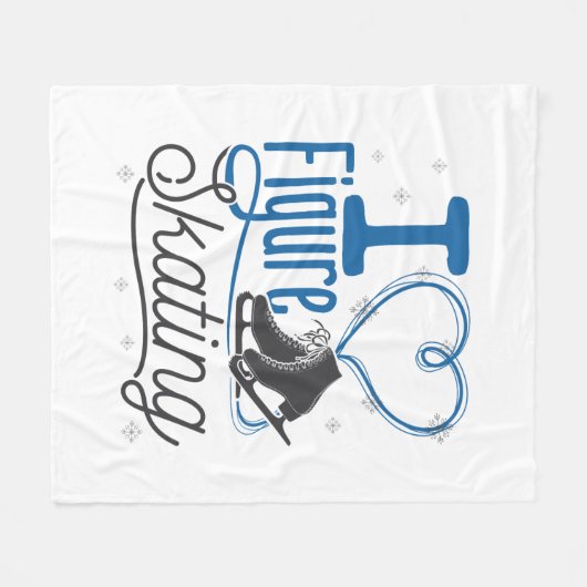 I Hartfiguur Skating Fleece Deken (Voorkant (Horizontaal))