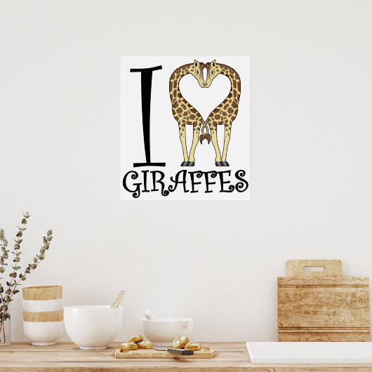 I HartGiraffes Poster (Keuken)