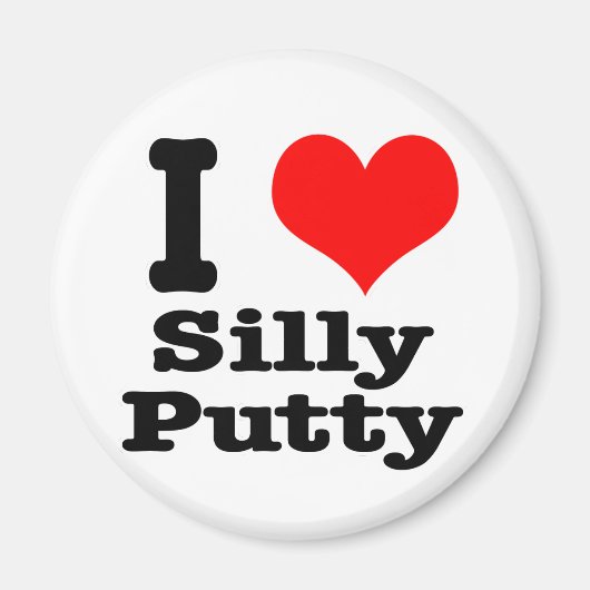 I HARTJE (LOVE) gekke putty Magneet (Voorkant)