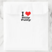 I HARTJE (LOVE) gekke putty Ronde Sticker (Tas)