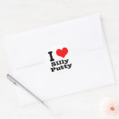 I HARTJE (LOVE) gekke putty Ronde Sticker (Envelop)