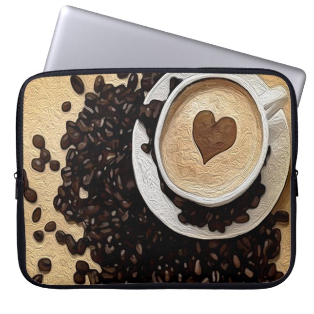 I Hartkoffie Laptop Sleeve (Voorkant)