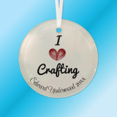 'I hartkrafting' Keepomwille Glas Ornament