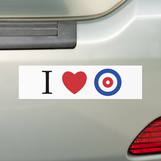 I hartkrullende bumpersticker (Op auto)