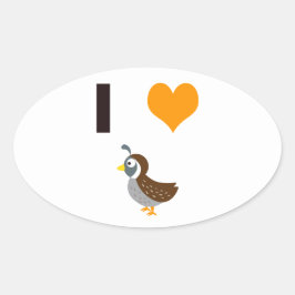 I hartkwartel ovale sticker