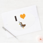 I hartkwartel ovale sticker (Envelop)