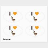 I hartkwartel ovale sticker (Vel)