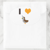 I hartkwartel ovale sticker (Tas)