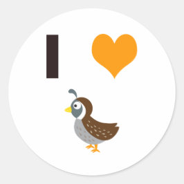 I hartkwartel ronde sticker
