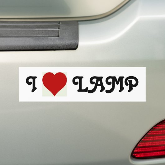 I hartlamp bumpersticker (Op auto)