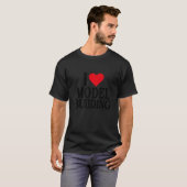 I Hartmodel vliegtuig met rood hart Ik hou van Mod T-shirt (Voorkant volledig)