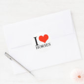 I Hartpaarden Ronde Sticker (Envelop)