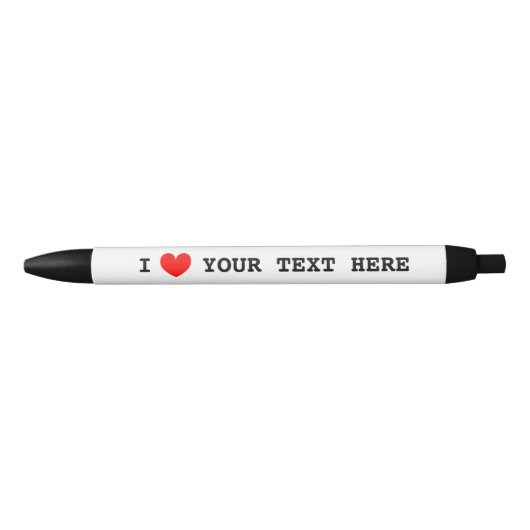 I hartpromo pen met aangepaste i-love text (Voorkant)