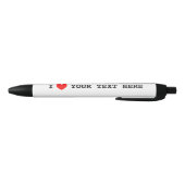I hartpromo pen met aangepaste i-love text (Bodem)