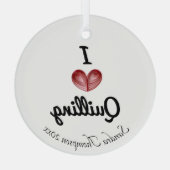  'I hartquilling' Keepslag Glas Ornament (Achterkant)