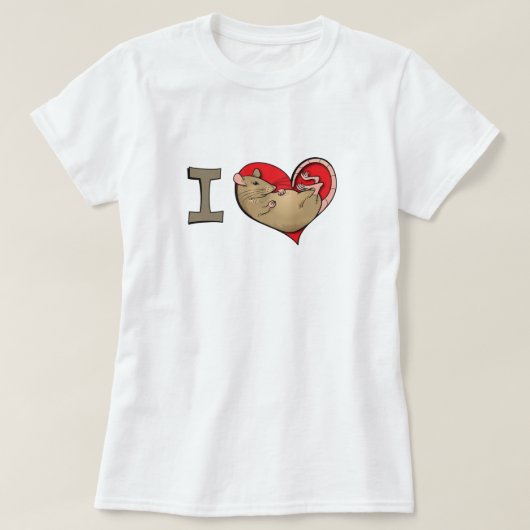 I hartratten (tan) t-shirt (Design voorkant)