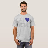 i hartritmeel wit op grijs t-shirt (Voorkant volledig)