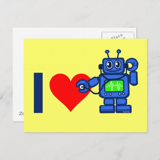 I hartrobot briefkaart (Voorkant / Achterkant)