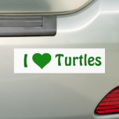 I hartschildpadden bumpersticker (Op auto)