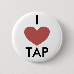 I hartslag ronde button 5,7 cm