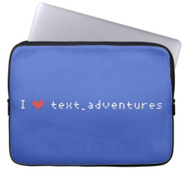 I hartstekst avonturen laptop sleeve