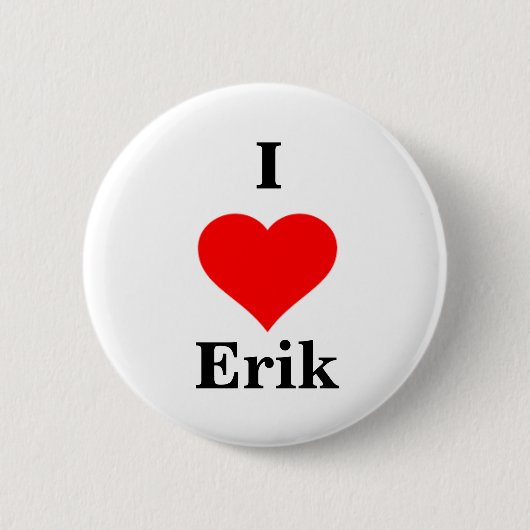 I hartstochtelijke Erik-Button Ronde Button 5,7 Cm (Voorkant)